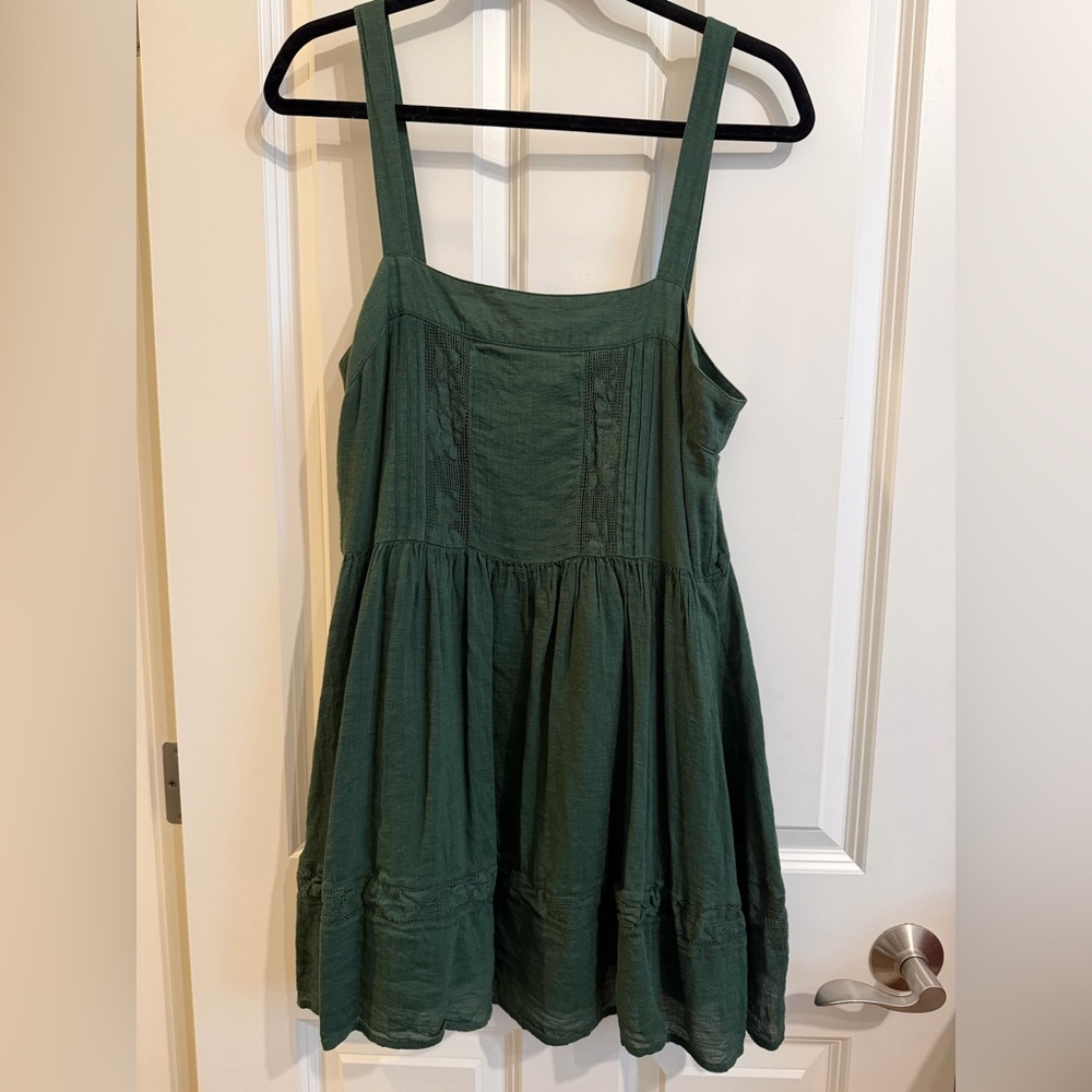 Auguste mini green tank dress.